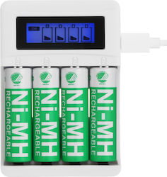 Deltaco C704a4-4 AA Battery Chargers with 4 Charging Ports