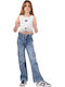 Παιδικό Crop Top Αμάνικο Πράσινο