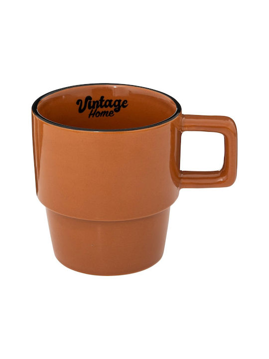 Plastona Mug Ceramic Brown 1pcs