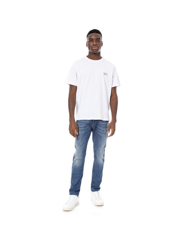 Men's Jeans Pants Elastic with Slim Fit navy-blue