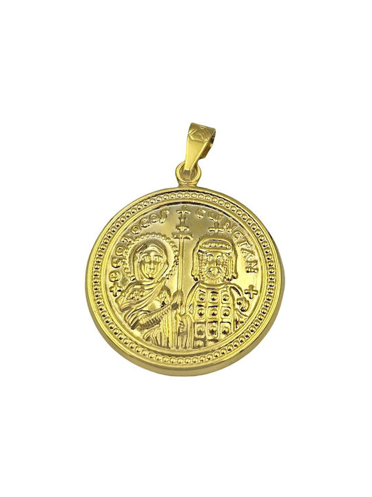 Nakos Jewellery & Watches Pendant Kids Talisman Constantine from Gold 9K MXΤ2199