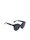 Monte Como Women's Sunglasses with Black Plastic Frame and Black Lens MD1836 C1