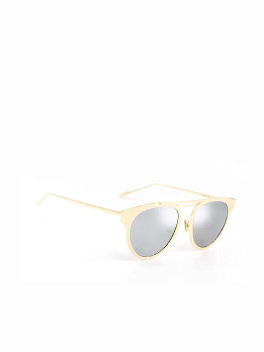 Monte Como Sunglasses with Gold Frame and Silver Mirror Lens S30002 C11