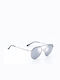 Monte Como Sunglasses with Silver Metal Frame and Silver Mirror Lens 1148 C2