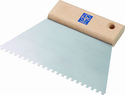 Lux Tools Classic Spatulă Dințată Cu Mâner Din Lemn