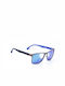 Monte Como Men's Sunglasses with Gray Plastic Frame and Blue Mirror Lens PL367 C04