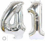 Set 2 Ballons Gray Zahlen 100cm