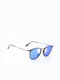 Monte Como Sunglasses with Gray Frame and Blue Mirror Lens 17007 C04