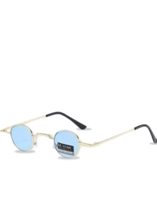 Max Air Unisex Sunglasses with Light Blue Metal Frame and Light Blue Lens S8448-Galazio