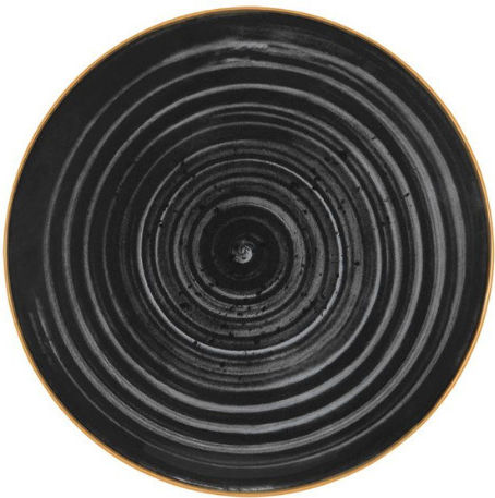 Dot Πιάτο Γλυκού Μαύρο με Διάμετρο 20cm