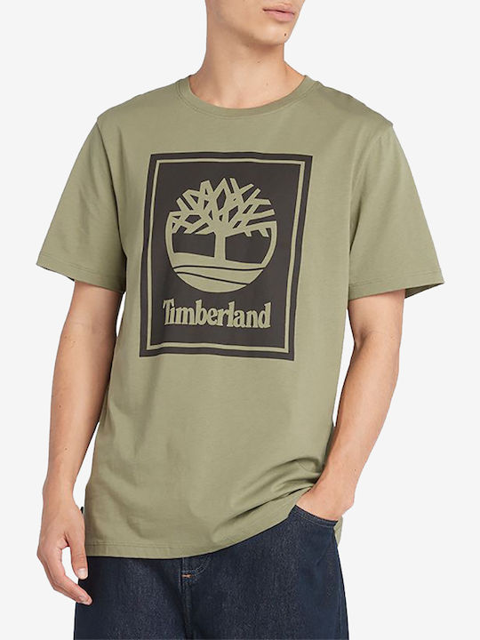 Timberland T-shirt Bărbătesc cu Mânecă Scurtă Olive
