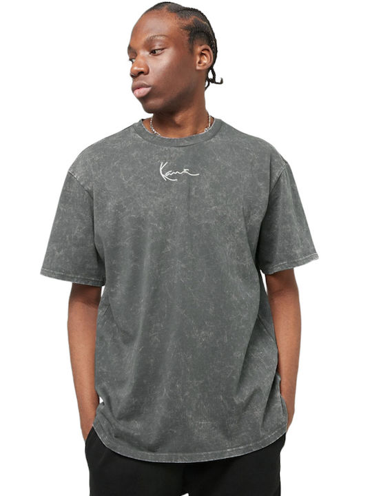 Karl Kani Small Signature Washed Men's Short Sleeve T-shirt Charcoal