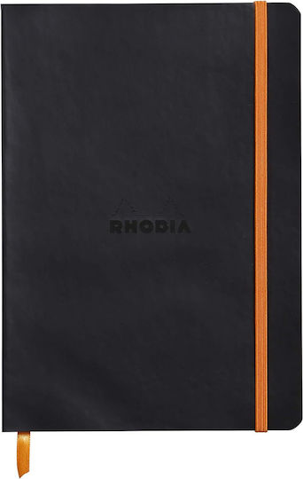 Rhodia Σημειωματάριο A5 Bullet 80 Φύλλων με Τελείες με Λάστιχο Μαύρο
