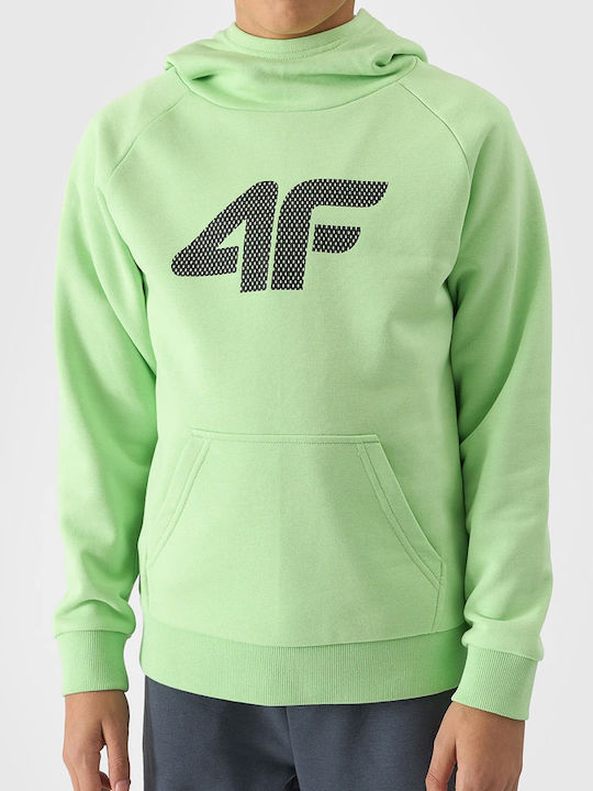 4F Kinder Sweatshirt mit Kapuze Grün