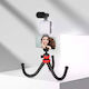 Selfie-Stick Handy-Stative Bluetooth mit Aufhelllicht Schwarz