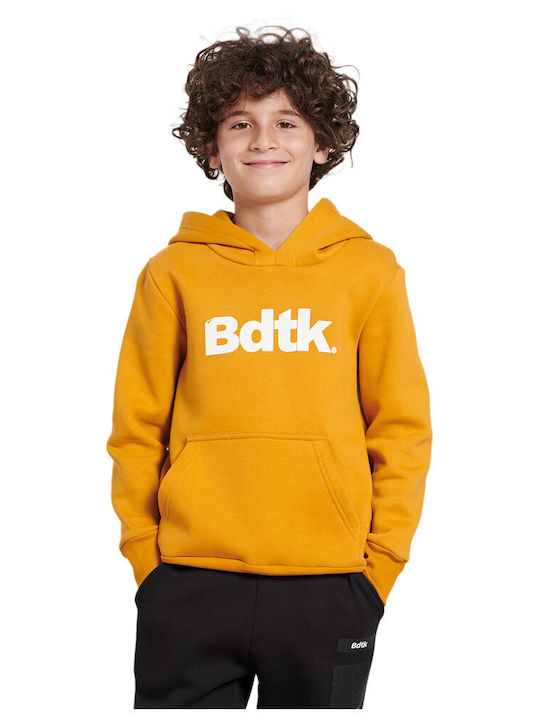 BodyTalk Kids Fleece Sweatshirt with Hood and Pocket Yellow