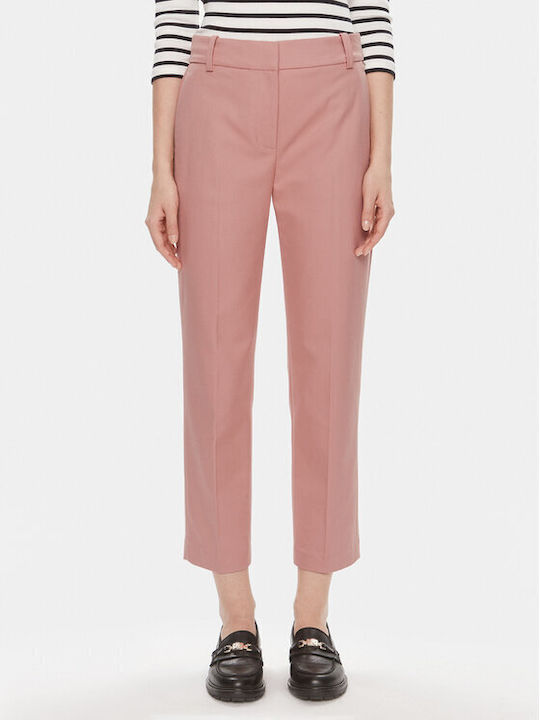 Tommy Hilfiger Γυναικείο Υφασμάτινο Παντελόνι σε Ίσια Γραμμή Ροζ