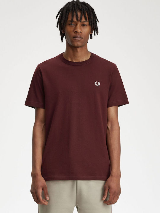T-shirt Μπορντω