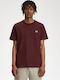 Fred Perry Herren T-Shirt Kurzarm Bordeaux