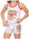 Berrak Kids' Set Boxer with Undershirt White 2pcs