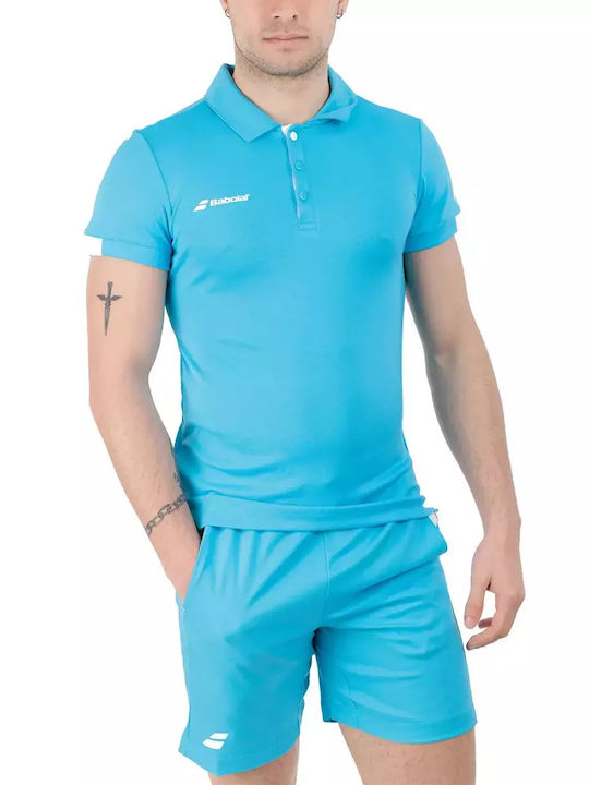 Babolat Play Bluza Bărbătească cu Mânecă Scurtă Polo Albastru deschis