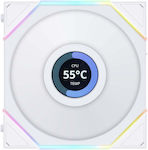 Lian Li UNI FAN TL LCD Case Fan 120mm with ARGB Lighting and Connection 7-Pin 1pcs White