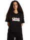 Vans Femeie Crop Tricou Black