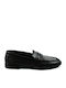 Leather Women's Loafers in Black Color