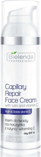 Bielenda Capillary Repair Light Κρέμα Προσώπου με SPF15 για Ενυδάτωση, Πανάδες & Λάμψη με Βιταμίνη C 100ml