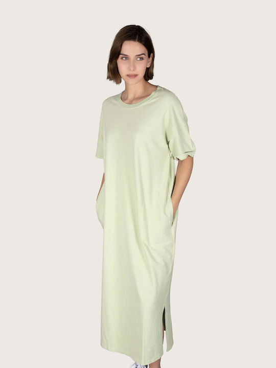 Indi & Cold Midi Dress Green