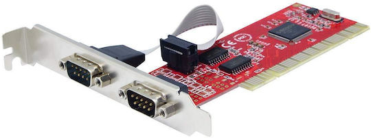 Unitek Κάρτα PCIe σε 2 θύρες RS232 DB9 Serial