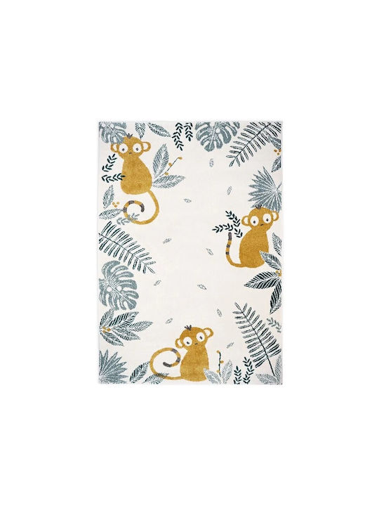 Nattiot Monkey Kinder Teppich Mehrfarbig 120x170cm