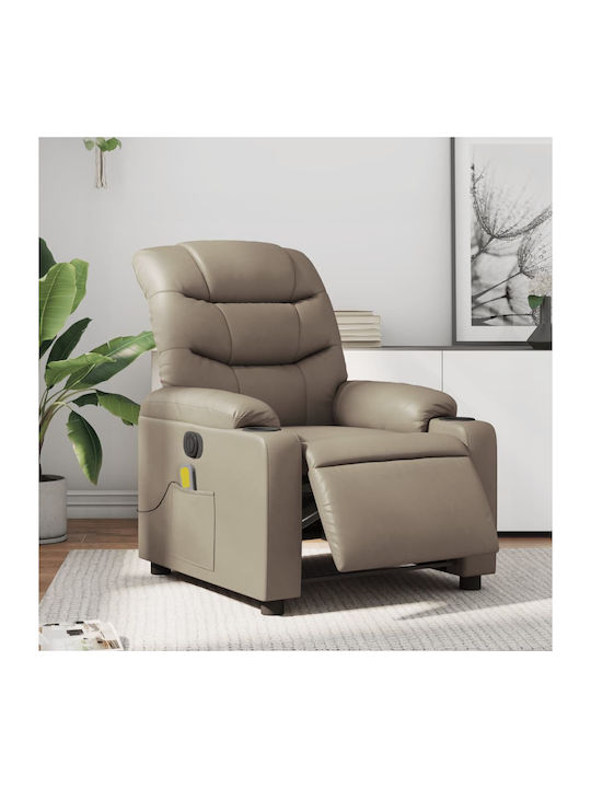 Πολυθρόνα Relax Massage με Υποπόδιο από Δερματί...