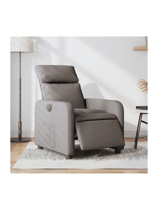 Relaxsessel mit Fußhocker Taupe 66x89.5x95.5cm