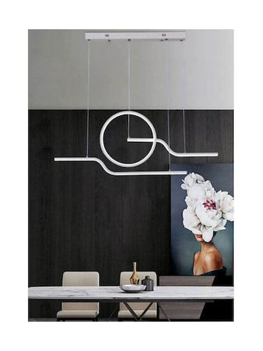 Universo Illuminazione Ceiling Mount Light 89cm White with Integrated LED