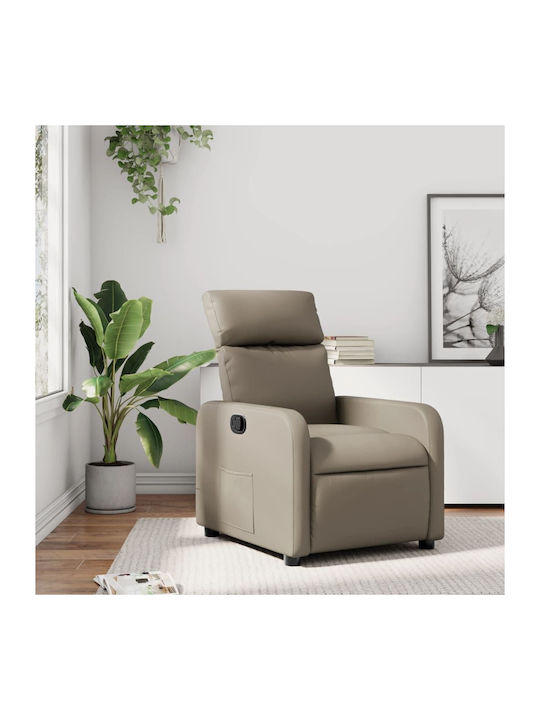 Relaxsessel mit Fußhocker aus Kunstleder Cappuc...