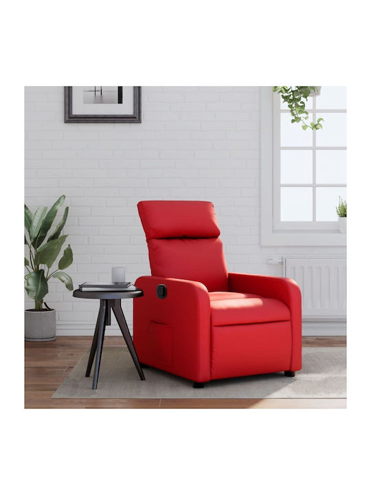 Relaxsessel mit Fußhocker aus Kunstleder Red 66...