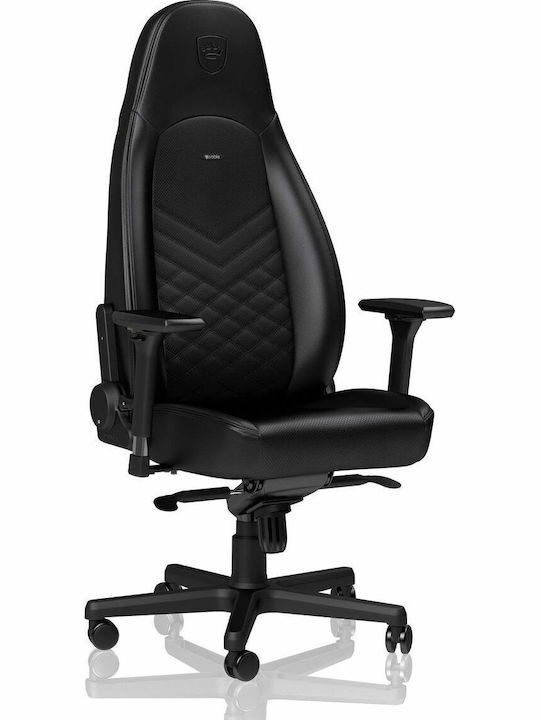 Noblechairs Icon Καρέκλα Gaming Δερματίνης με Ρυθμιζόμενα Μπράτσα Μαύρη