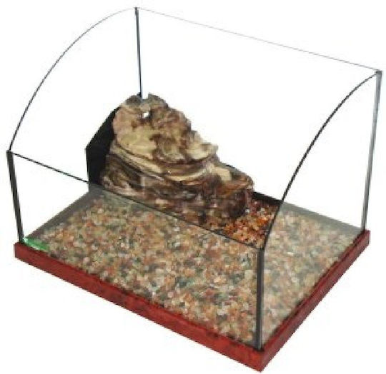 Pet Hellas Acvariu de sticlă pentru broaște țestoase Insulă 40cm Teren pentru reptile 40x30x27.5cm