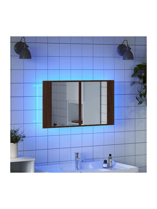 vidaXL Bathroom Mirror Led made of Plastic with...