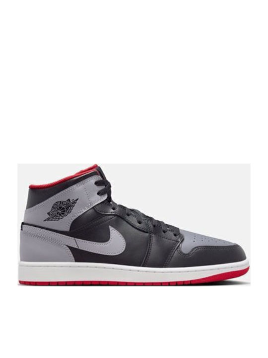 Jordan Air Jordan 1 Mid Boots Black / Fire Red ...