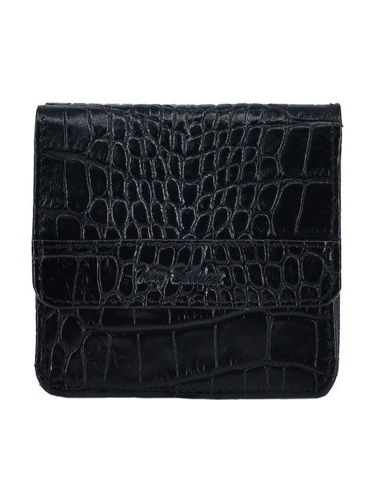 Leather Men's Wallet Coins Black