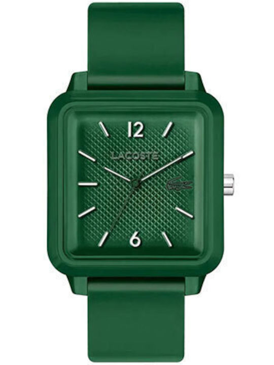 Lacoste Damen Uhr mit Grün Kautschukarmband