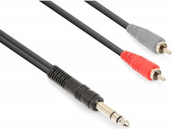 Vonyx 6,3 Mm De Sex Masculin - 2x Rca De Sex Masculin 3m Vonyx 6,3 Mm De Sex Masculin - 2x Rca De Sex Masculin 3m