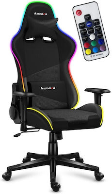 Huzaro Gaming Chair with Adjustable Armrests and RGB Lighting Black