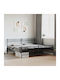 Frame Bed King Size Metal Black with Slats for Mattress 193x200cm