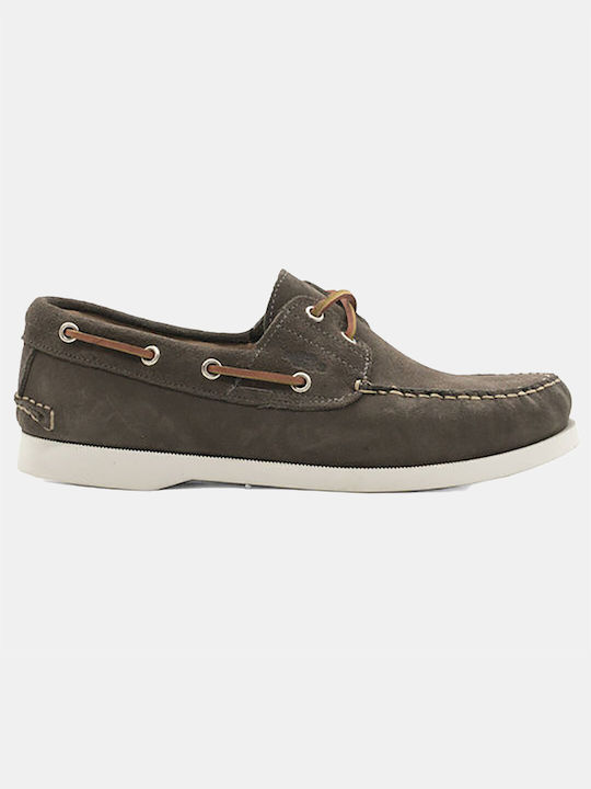 Chicago Suede Ανδρικά Boat Shoes σε Γκρι Χρώμα