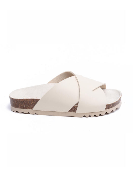 Scholl Women's Flat Sandals in Beige Color