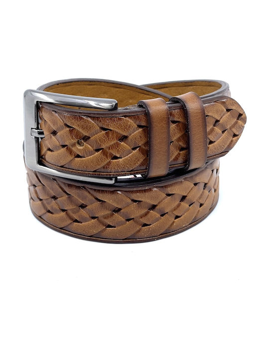 Legend Accessories Men's Knitted Belt Tabac Brown