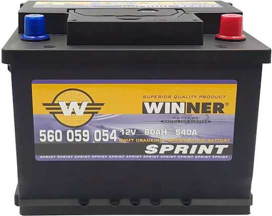 Winner Batterie Auto Sprint mit Kapazität 60Ah und CCA 540A